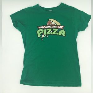 GREEN PIZZA SHIRT